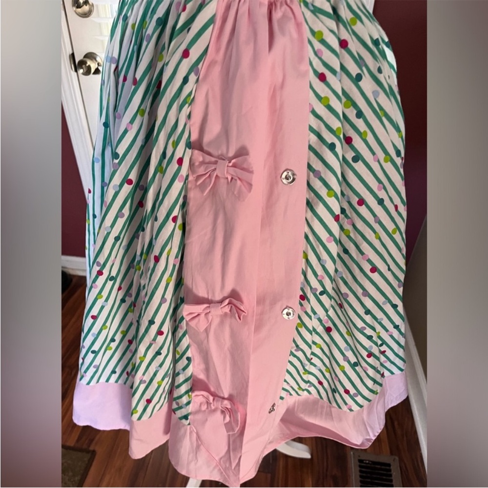Vintage Striped Dress with Pink Accents - Picture 3 of 7